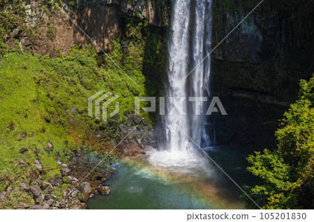 Kumamoto/Kyushu's representative large waterfall Gorogataki Falls in the fresh green of a rainbow Kumamoto/Kyushu's representative large waterfall Gorogataki Falls in the fresh green of a rainbow 105201830