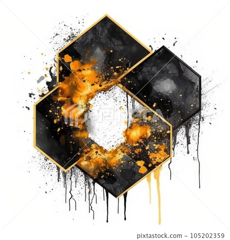 Artistic frame for design advertising placement and buzzy logo background 105202359