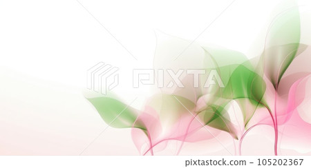 Beautiful abstract pink and green transparent floral design background. generative ai AIG32 105202367