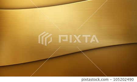 The abstract background of metal texture with empty space in soft light gold color. Exuberant 3D illustration. 105202490