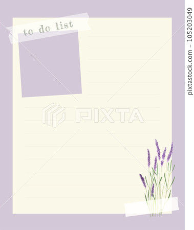 To do list collage template for note reminder planner, lavender watercolor hand drawing. 105203049