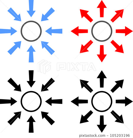Illustration of a shrinking and expanding circle 105203196