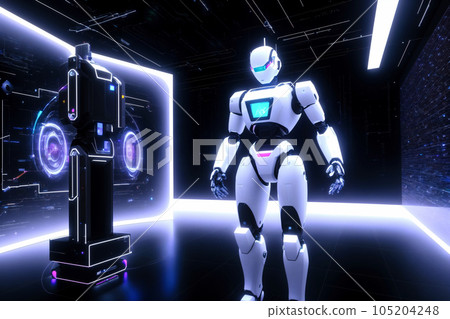 Futuristic Robot Scenarios - Artificial Intelligence Concepts Futuristic Robot Scenarios - Artificial Intelligence Concepts 105204248
