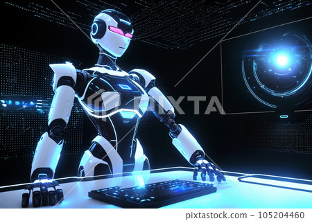 Futuristic Robot Scenarios - Artificial Intelligence Concepts Futuristic Robot Scenarios - Artificial Intelligence Concepts 105204460