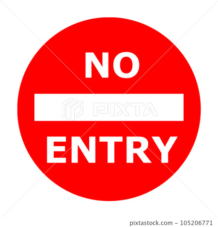 No entry sign illustration No entry sign illustration 105206771