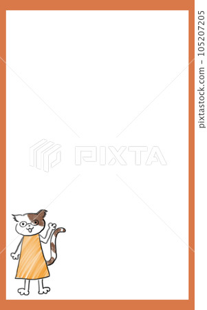 Glasses cat and a simple square frame 105207205