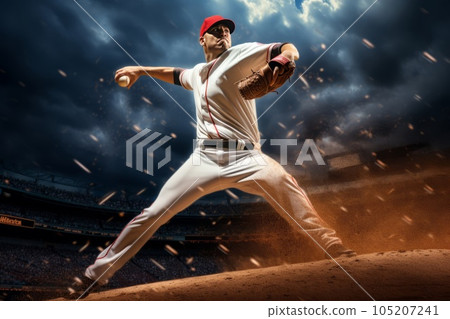 Man pitching AI-generated image AI image 105207241