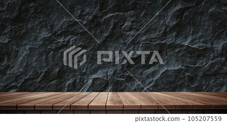 Exquisite Panoramic View Map: Rock Wooden Platform 105207559