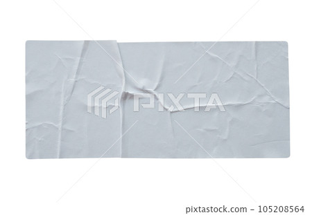 Paper sticker label isolated on white background Paper sticker label isolated on white background 105208564