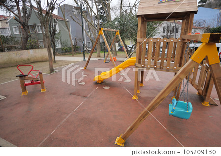 wooden playground outdoor house park in istanbul wooden playground outdoor house park in istanbul 105209130