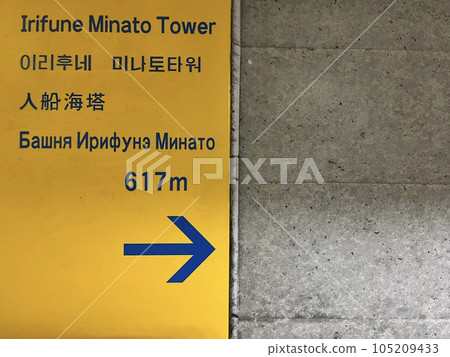 Undersea tunnel sidewalk colorful display Undersea tunnel sidewalk colorful display 105209433