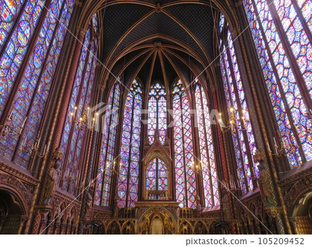 France Paris Sainte Chapelle stained glass France Paris Sainte Chapelle stained glass 105209452
