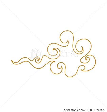 Chinese Cloud template vector icon illustration 105209484