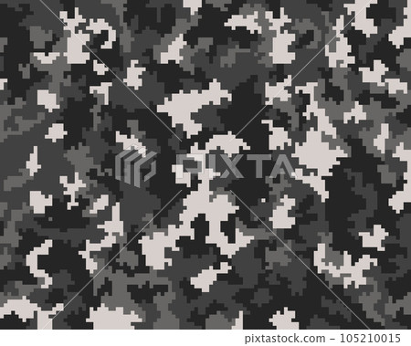 Seamless pattern of digital gray camouflage 105210015