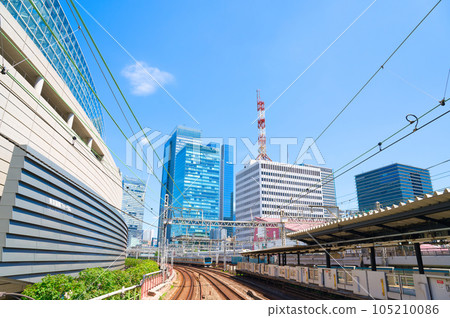 [東京]8月從有樂町站月台眺望東京站 105210086
