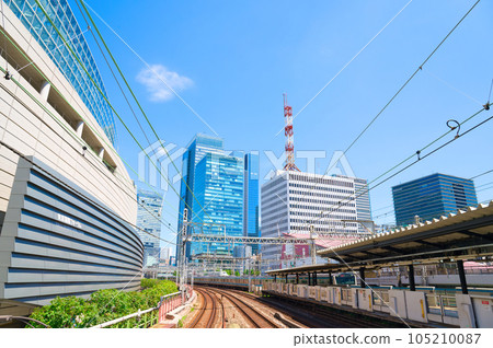 [東京]8月從有樂町站月台眺望東京站 105210087