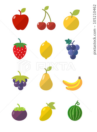 collection of Fruits icons vector 105210462