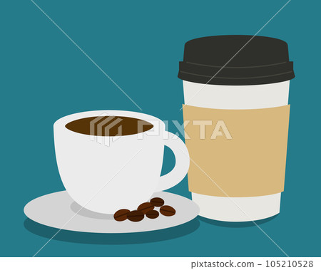 Illustration of coffee (eat-in and take-out) 105210528