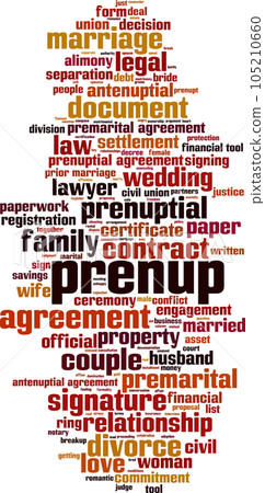 Prenup word cloud Prenup word cloud 105210660