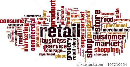Retail word cloud Retail word cloud 105210664