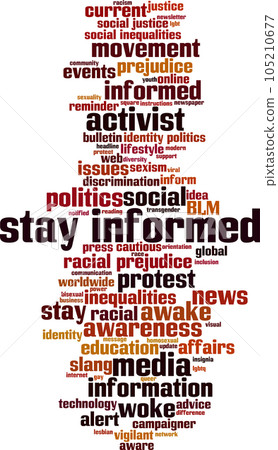 Stay informed word cloud 105210677