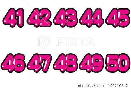 Pop number icon number set 105210842