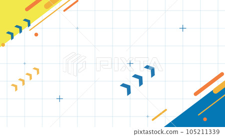 Grid background and flowing arrowhead background White background 105211339