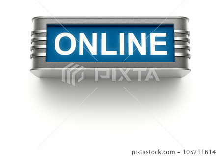 ONLINE sign ONLINE sign 105211614