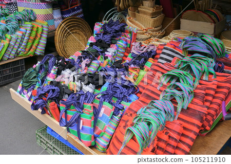 彩色籃子袋，台北市迪化街，台灣 105211910