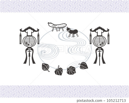 盂蘭盆節圖像背景設計（3色） 105212713