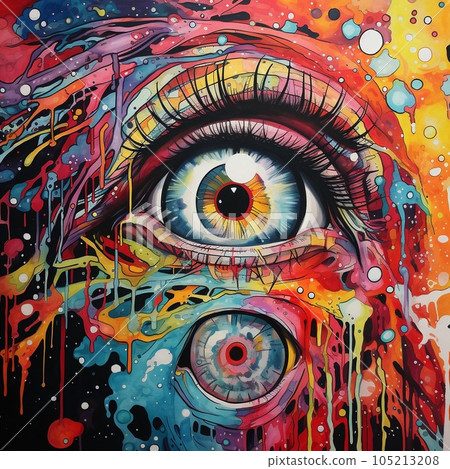 Color perception of reality. lsd drugs. 105213208