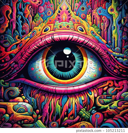 Color perception of reality. lsd drugs. 105213211