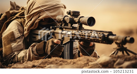 Sniper in the desert. 105213231