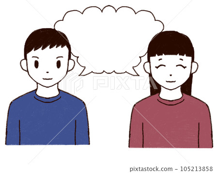 Young men and women stand side by side Young men and women stand side by side 105213858