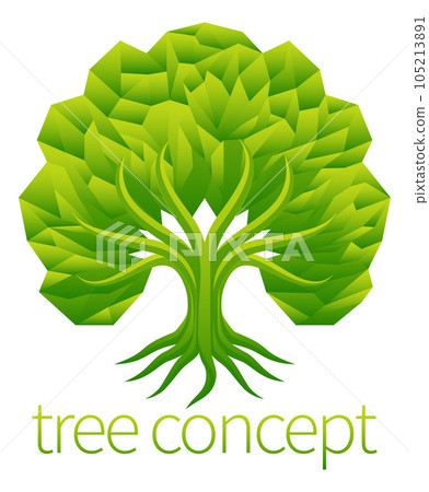 Tree Abstract Stylised Concept Design Icon 105213891