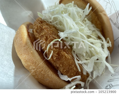 Shrimp Cutlet Burger: A burger with a crispy shrimp cutlet. Shrimp Cutlet Burger: A burger with a crispy shrimp cutlet. 105213900