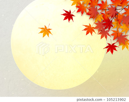 Moon and autumn leaves Moon and autumn leaves 105213902