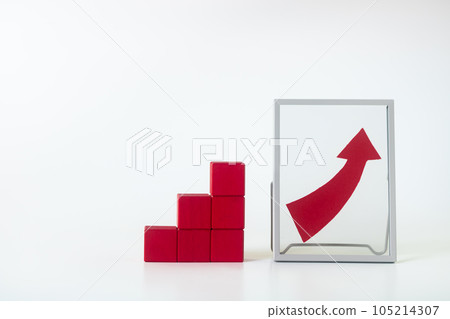 Graph of arrows and building blocks Rising right 105214307