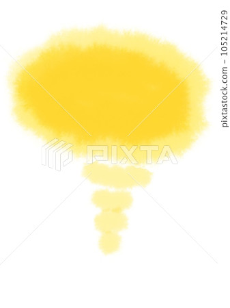 Yellow cute blurred speech bubble material illustration with watercolor touch Yellow cute blurred speech bubble material illustration with watercolor touch 105214729