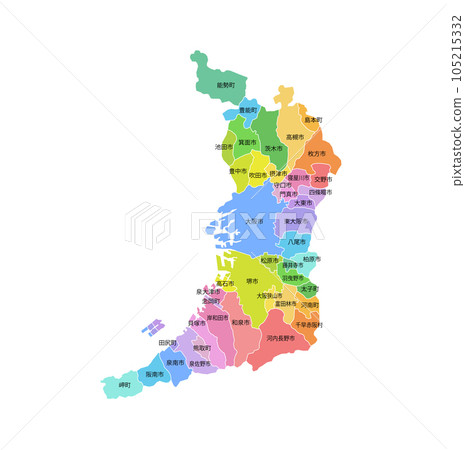大阪府和直轄市的地圖 大阪府和直轄市的地圖 105215332