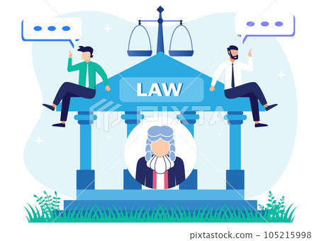 Illustration vector graphic cartoon character of laws and regulations 105215998