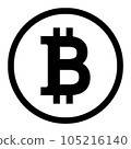 Bitcoin icon symbol. Cryptocurrency logo 105216140