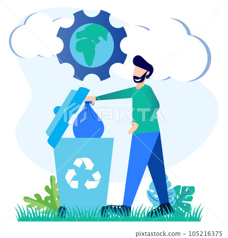 Illustration vector graphic cartoon character of Environmentally friendly technology Illustration vector graphic cartoon character of Environmentally friendly technology 105216375