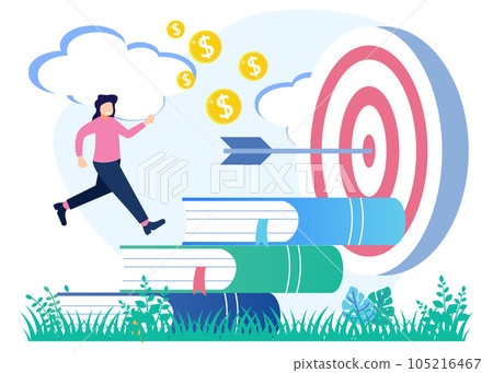 Illustration vector graphic cartoon character of motivation Illustration vector graphic cartoon character of motivation 105216467