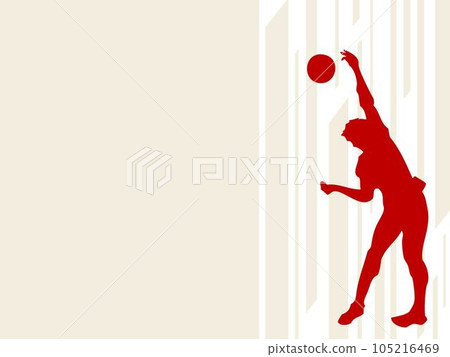 排球運動員圖像插圖 排球運動員圖像插圖 105216469
