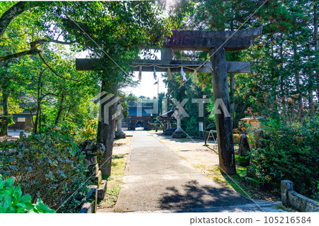 Ogamiyama Shrine Headquarters, autumnal approach to the shrine, Yonago City, Tottori Prefecture Ogamiyama Shrine Headquarters, autumnal approach to the shrine, Yonago City, Tottori Prefecture 105216584