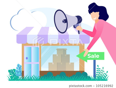 Illustration vector graphic cartoon character of promotion 105216992