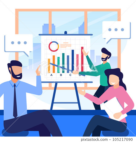 Illustration vector graphic cartoon character of presentation Illustration vector graphic cartoon character of presentation 105217090