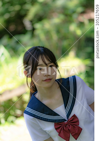 School girls turning around School girls turning around 105217659