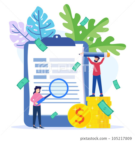 Illustration vector graphic cartoon character of public finance 105217809